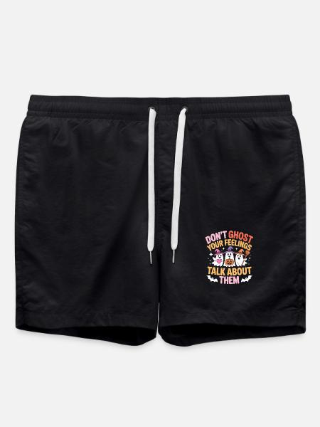 Dont Ghost Your Feelings - Swim Trunks - black
