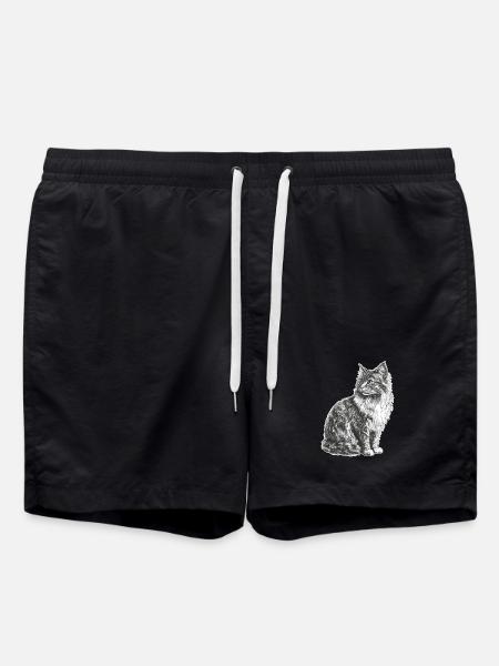 Chat - Short de bain - noir