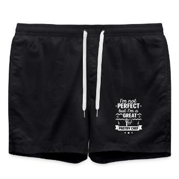 Je ne suis pas parfait mais je suis un grand pâtissier - Short de bain - noir - Devant - AI Model Male 185 light (185cm)