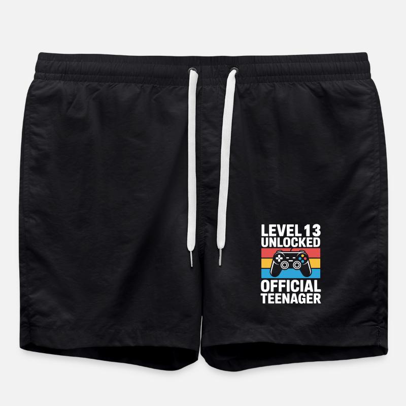 Niveau 13 Adolescent officiel débloqué - Short de bain - noir