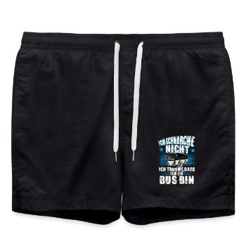 Busfahrer - Badeshorts - Schwarz - Vorne - AI Model Male 185 light (185cm)