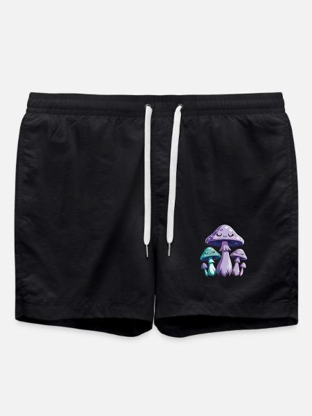 Champignons rêveurs violets - Short de bain - noir