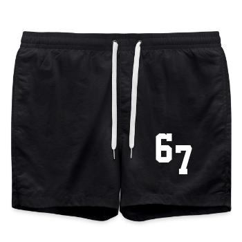 Typographie Digital Neon 67 - Short de bain - noir - Devant - AI Model Male 185 light (185cm)