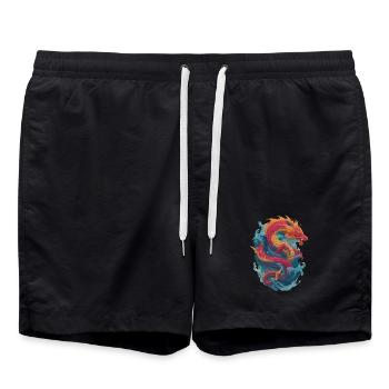 Dragon - Short de bain - noir - Devant - AI Model Male 185 light (185cm)