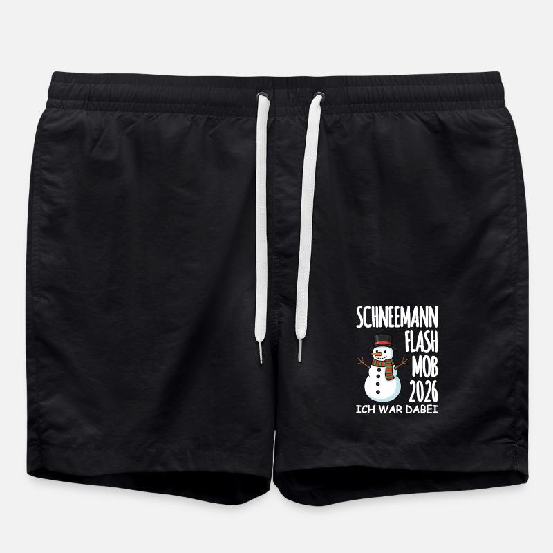 Flash mob bonhomme de neige - Short de bain - noir