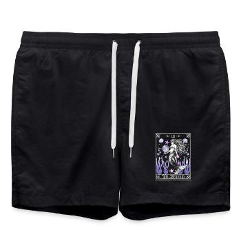 Le Tarot Mystique de la Sirène - Short de bain - noir - Devant - AI Model Male 185 light (185cm)