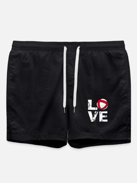 Love Radball, Radballer, Hallenradsport - Badeshorts - Schwarz