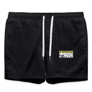 warning - Swim Trunks - black - Front - AI Model Male 185 light (185cm)