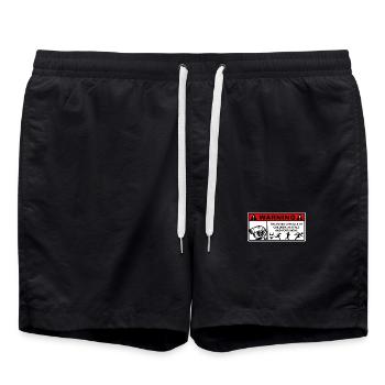 warning - Swim Trunks - black - Front - AI Model Male 185 light (185cm)
