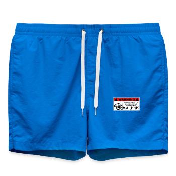 warning - Swim Trunks - cobalt blue - Front