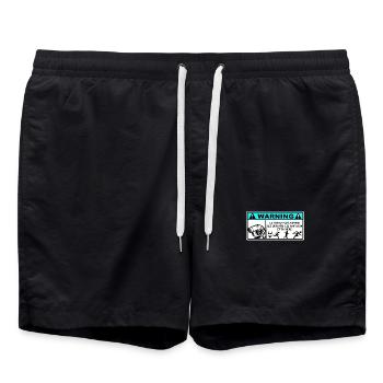 Auto-Aufkleber - Badeshorts - Schwarz - Vorne - AI Model Male 185 light (185cm)