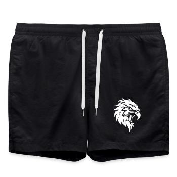 Silhouette d’aigle – Sauvage et Fort - Short de bain - noir - Devant - AI Model Male 185 light (185cm)