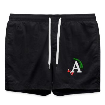 A - Short de bain - noir - Devant - AI Model Male 185 light (185cm)
