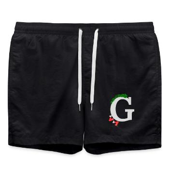 g - Swim Trunks - black - Front - AI Model Male 185 light (185cm)