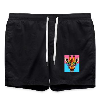 girafe - Short de bain - noir - Devant - AI Model Male 185 light (185cm)