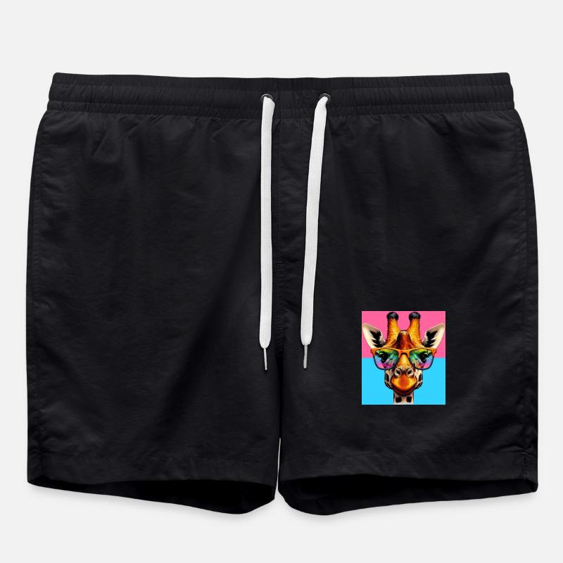 giraffe - Swim Trunks - black