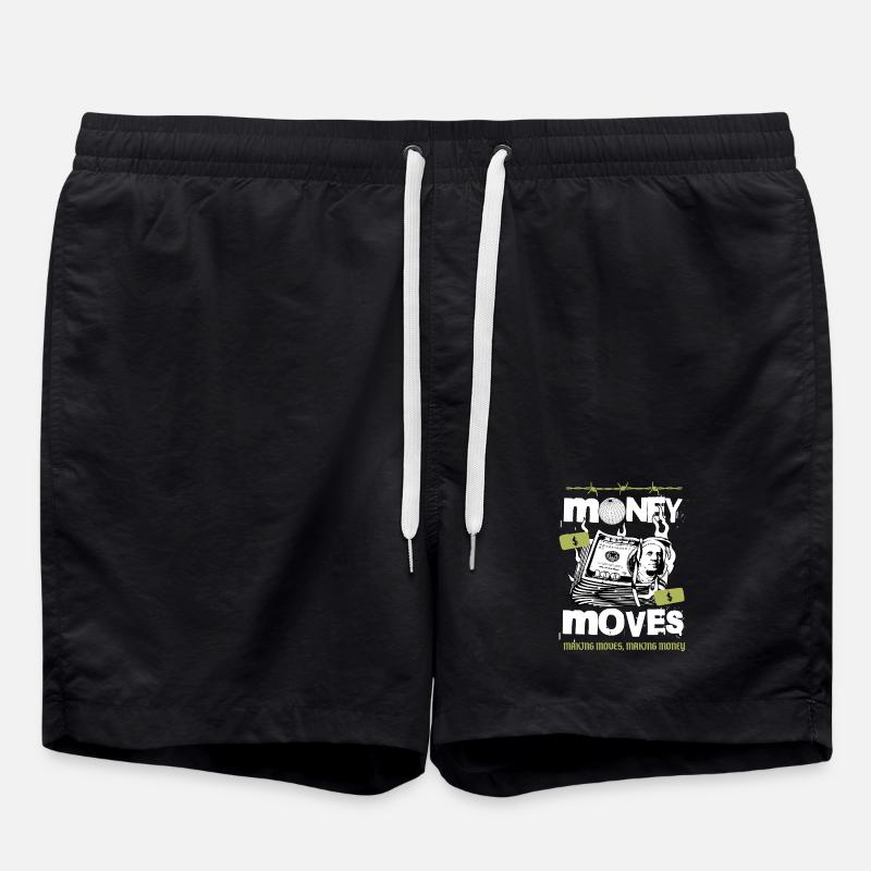 Geld in Bewegung - Badeshorts - Schwarz