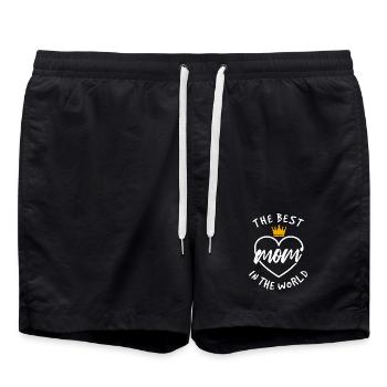 Die beste Mutter der Welt - Badeshorts - Schwarz - Vorne - AI Model Male 185 light (185cm)