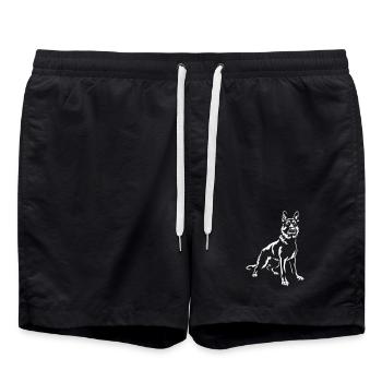 German Shepherd "Black Edition" - Swim Trunks - black - Front - AI Model Male 185 light (185cm)