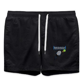 Etymologie: Tennis - Badeshorts - Schwarz - Vorne - AI Model Male 185 light (185cm)