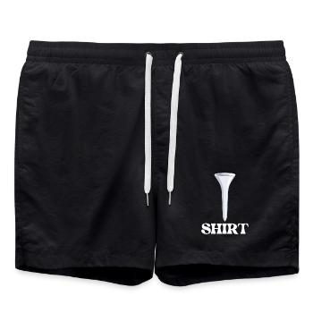 Golf Tee Pun Funny Golfer Wordplay Humor - Swim Trunks - black - Front - AI Model Male 185 light (185cm)