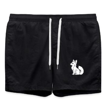 Fuchs Silhouette - Badeshorts - Schwarz - Vorne - AI Model Male 185 light (185cm)