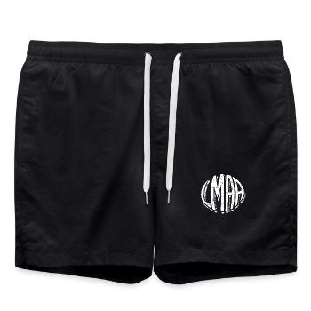 Lasst mir meine Ruhe - einfach in Ruhe lassen - Badeshorts - Schwarz - Vorne - AI Model Male 185 light (185cm)