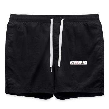 Ich liebe dich - Badeshorts - Schwarz - Vorne - AI Model Male 185 light (185cm)