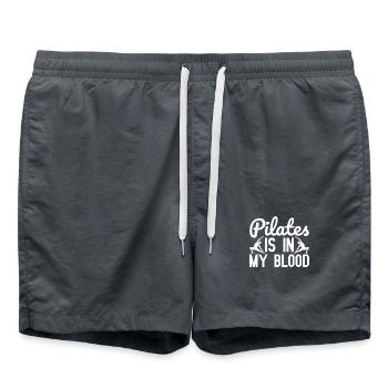 Amateurs de Pilates Le Pilates est dans mon sang Pilates - Short de bain - charbon - Devant - AI Model Male 185 light (185cm)