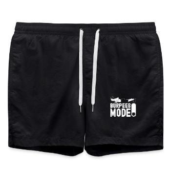 Gym Junkies Mode Burpees sur Calisthenics Fitness - Short de bain - noir - Devant - AI Model Male 185 light (185cm)