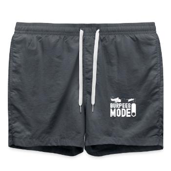 Gym Junkies Mode Burpees sur Calisthenics Fitness - Short de bain - charbon - Devant - AI Model Male 185 light (185cm)