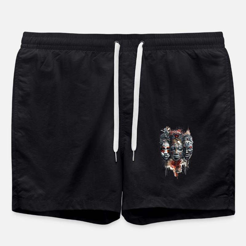 Afrika - Badeshorts - Schwarz