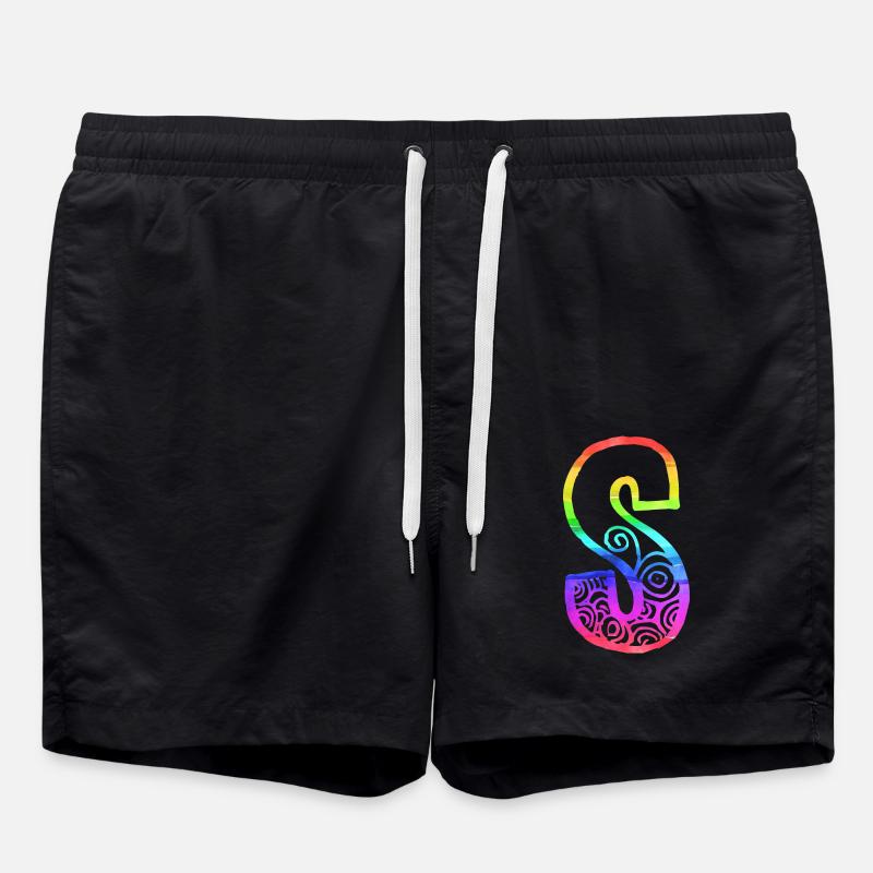 regenbogen s - Badeshorts - Schwarz