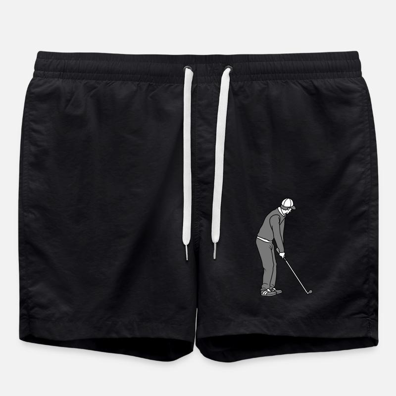 Golfer Clipart Design - Badeshorts - Schwarz