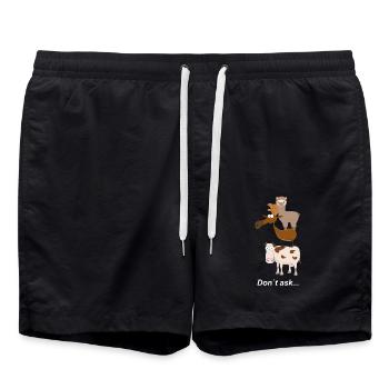 Pyramide animale - Short de bain - noir - Devant - AI Model Male 185 light (185cm)