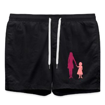 Duo Girl Mama - Short de bain - noir - Devant - AI Model Male 185 light (185cm)