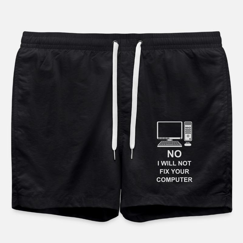 not fix your computer - Badeshorts - Schwarz