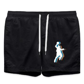 Basketball Basketball Player - Swim Trunks - black - Front - AI Model Male 185 light (185cm)