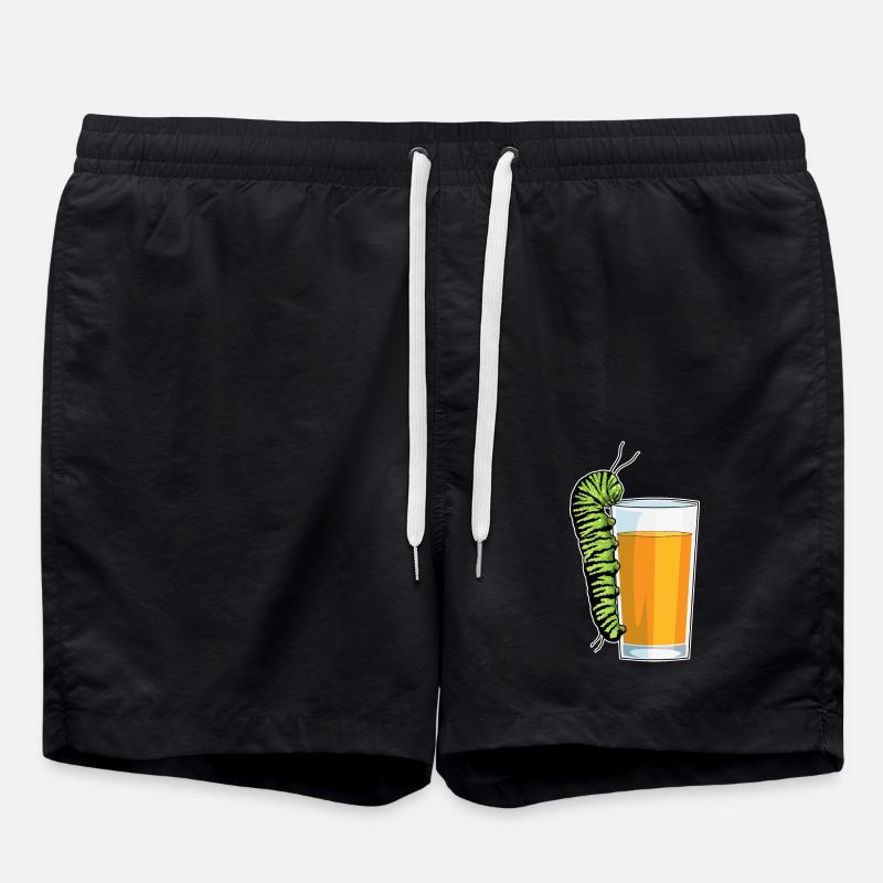 Caterpillar orange juice - Swim Trunks - black