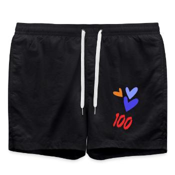 100. 100 ANS. 100e ANNIVERSAIRE. ANNIVERSAIRE 100 - Short de bain - noir - Devant - AI Model Male 185 light (185cm)
