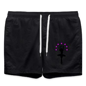 ballerine - Short de bain - noir - Devant - AI Model Male 185 light (185cm)