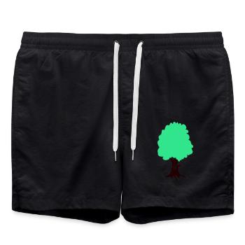 arbre - Short de bain - noir - Devant - AI Model Male 185 light (185cm)