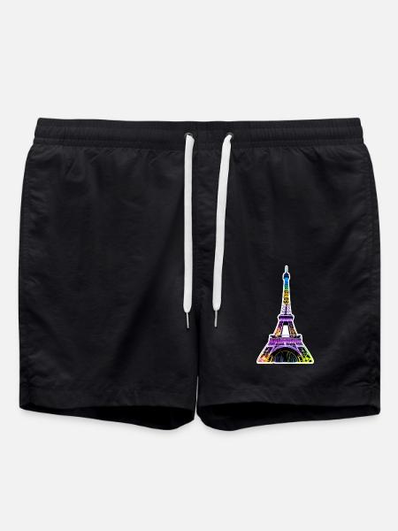 Eiffel tower #5 - Swim Trunks - black