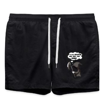 So viele Idioten und nur eine Sense - Sarkasmus - Badeshorts - Schwarz - Vorne - AI Model Male 185 light (185cm)