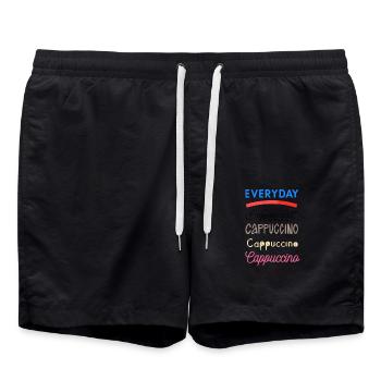 Everyday Cappuccino - Swim Trunks - black - Front - AI Model Male 185 light (185cm)