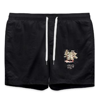 It's cold,take care - Swim Trunks - black - Front - AI Model Male 185 light (185cm)