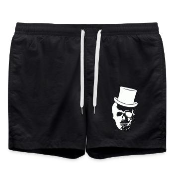 Skull Cylinder - Swim Trunks - black - Front - AI Model Male 185 light (185cm)