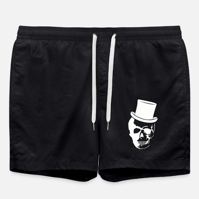Skull Cylinder - Swim Trunks - black