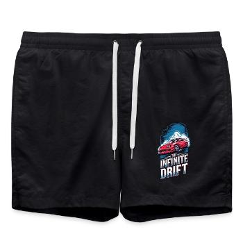 Infinite Drift - Car Racing - Swim Trunks - black - Front - AI Model Male 185 light (185cm)