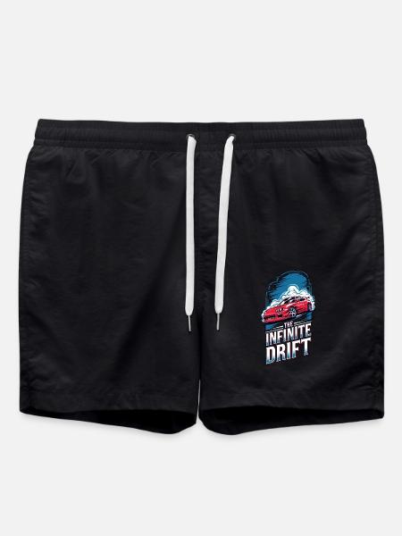 infinite drift - course voiture - Short de bain - noir